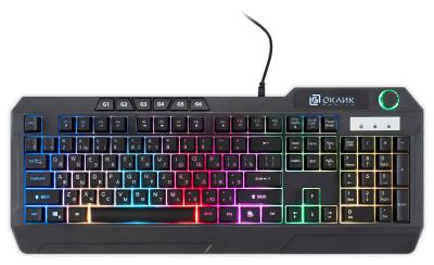 Клавиатура OKLICK 715G черный USB Multimedia for gamer LED (1680657) — фото 1
