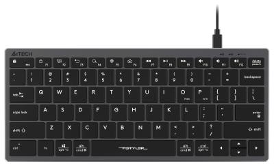 Клавиатура A4Tech Fstyler FX51 серый USB slim Multimedia (FX51 GREY) — фото 12
