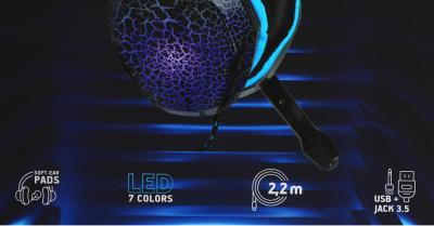 Наушники с микрофоном OKLICK HS-L400G ZEUS черный 1.8м мониторы — фото 33