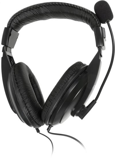 Наушники с микрофоном OKLICK HS-M137V черный 1.8м мониторные оголовье (614046) — фото 5