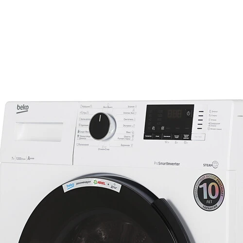 Стиральная машина фронтальная BEKO WSPE7612W белый (7 кг, пар) — фото 4