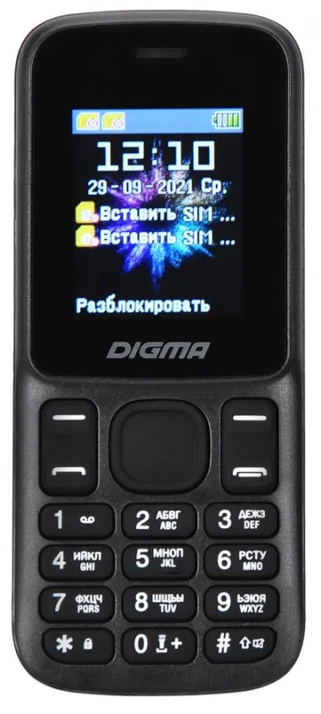 Телефон Digma A172 Linx 32Mb черный моноблок — фото 1