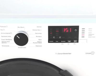 Стиральная машина фронтальная BEKO WSPE6H612W белый/черный (пар, инвертор) — фото 4