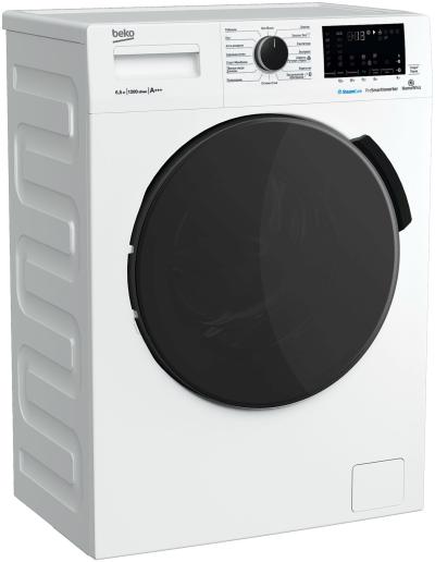 Стиральная машина фронтальная BEKO WSPE6H616W белый/черный (6,5 кг, пар, инвертор) — фото 2