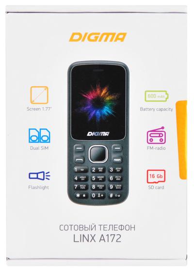 Телефон Digma A172 Linx 32Mb черный моноблок — фото 14
