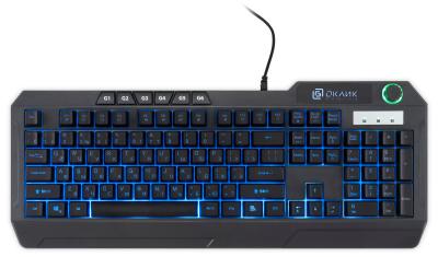 Клавиатура OKLICK 715G черный USB Multimedia for gamer LED (1680657) — фото 3