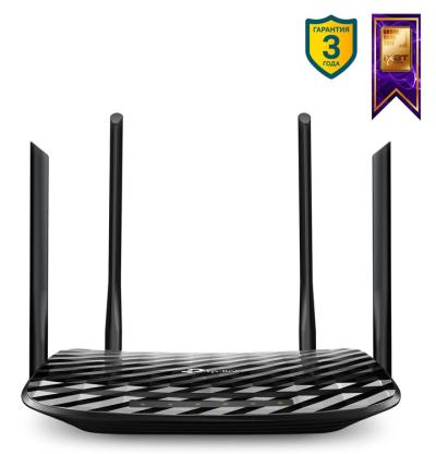 Маршрутизатор беспроводной TP-Link Archer C6 AC1200 10/100/1000BASE-TX черный — фото 1