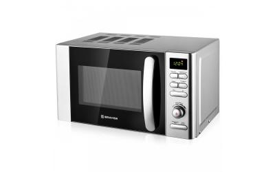 Микроволновая печь BRAYER BR2502 серебристый  (700w /20л /электрон) — фото 1