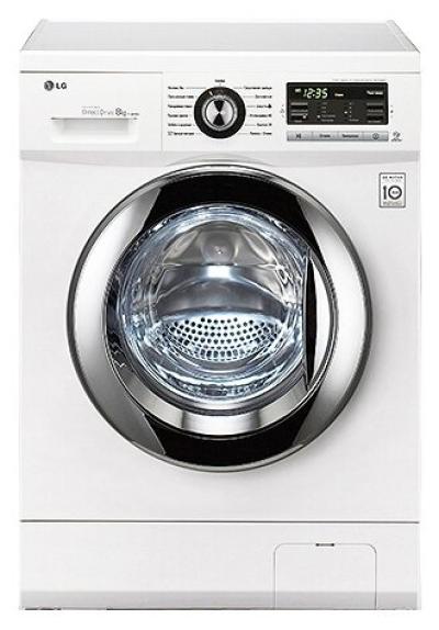Стиральная машина фронтальная LG F1096TD3 белый/хром