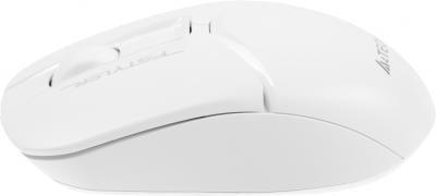 Мышь A4Tech Fstyler FB12 белый оптическая (1200dpi) беспроводная BT/Radio USB (3but) (FB12 WHITE) — фото 2