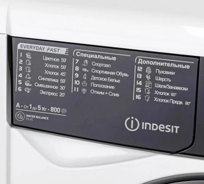 Стиральная машина фронтальная INDESIT EWSB 5085 BK CIS белый/черный — фото 4