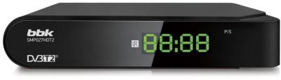 Цифровой ресивер DVB-T2 BBK SMP027HDT2 черный LCD дисплей — фото 1