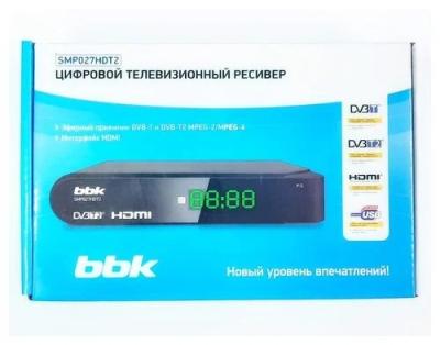 Цифровой ресивер DVB-T2 BBK SMP027HDT2 черный LCD дисплей — фото 3