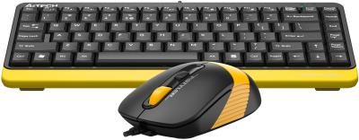 Клавиатура + мышь A4Tech Fstyler F1110 клав:черный/желтый мышь:черный/желтый USB Multimedia (F1110 BUMBLEBEE) — фото 4