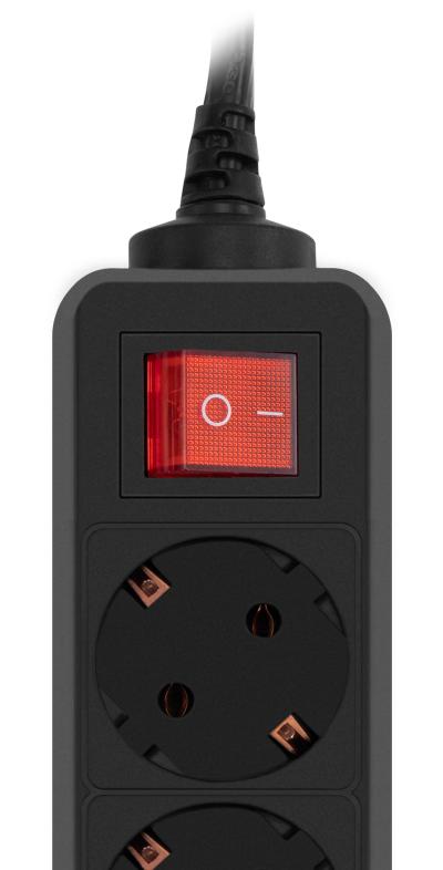 Сетевой фильтр PC PET AP01006-3-BK 3м (5 розеток) черный — фото 5
