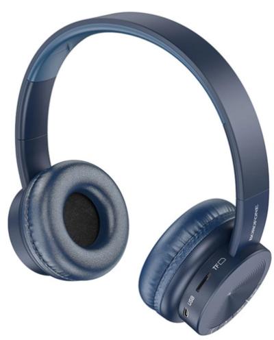 Наушники полноразмерные BOROFONE BO11 Maily, bluetooth, AUX, синий (6931474739254) — фото 1