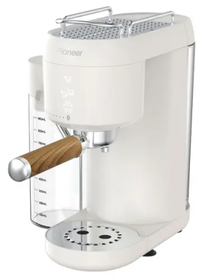 Кофеварка рожковая PIONEER CMA019 white (1400 Вт, 1 л)