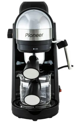 Кофеварка рожковая PIONEER CM106P черный  (800w /3.5 бар) — фото 2