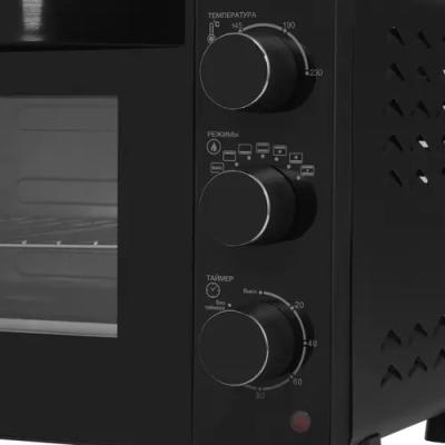 Мини-печь HYUNDAI MIO-HY080  (1500w /23л /КОНВЕКЦИЯ)  черный — фото 3