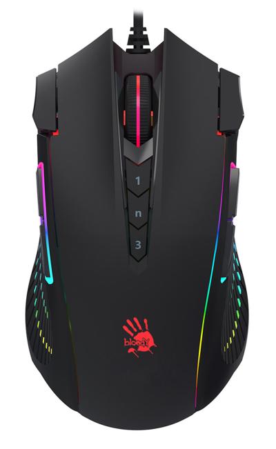 Мышь A4Tech Bloody J90s черный оптическая (8000dpi) USB (12but) (J90S BLACK ACTIVATED) — фото 1