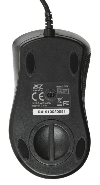 Мышь A4 Oscar Editor XL-747H рисунок/голубой лазерная (3600dpi) USB игровая (6but) — фото 3