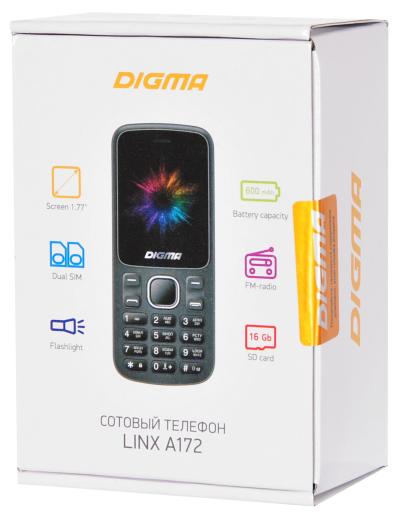 Телефон Digma A172 Linx 32Mb черный моноблок — фото 11