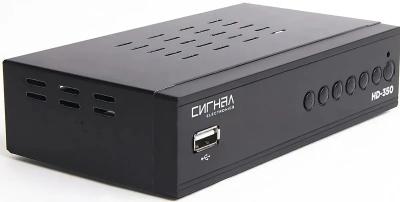 Цифровой ресивер DVB-T2/C СИГНАЛ HD-350 черный металл, дисплей DOLBY DIGITAL, HEVC — фото 2