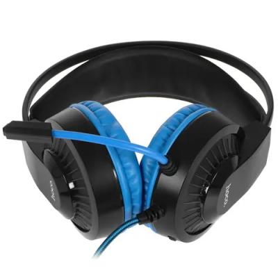 Наушники с микрофоном HOCO W105 Joyful gaming, подсветка, микрофон, AUX, 1,2м, синий (6931474754172) — фото 2