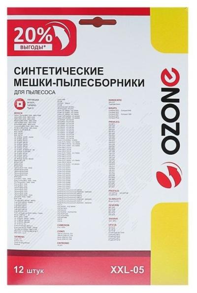Пылесборник OZONE XXL-05 для пылесоса BOSCH синтетическа, многослойный (тип оригинального мешка: S-Bag.) 12 шт + 2 микрофильтра  — фото 2