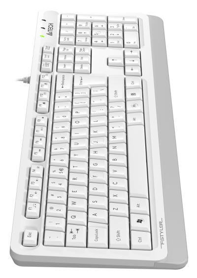 Клавиатура A4Tech Fstyler FKS10 белый/серый USB (FKS10 WHITE) — фото 12