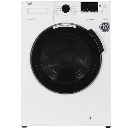 Стиральная машина фронтальная BEKO WSPE7612W белый (7 кг, пар) — фото 1