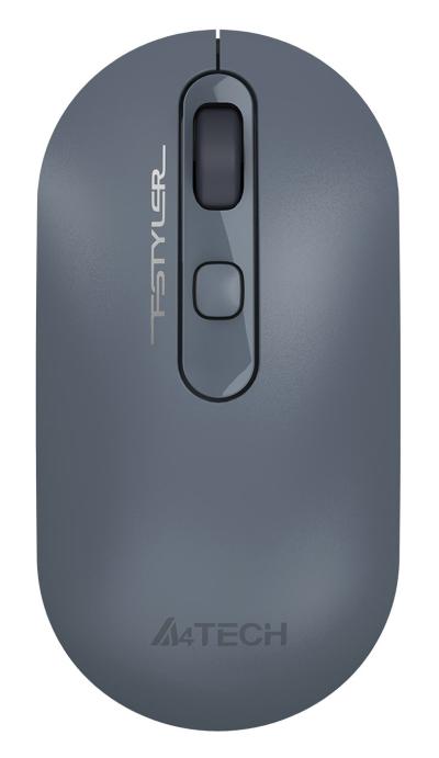 Мышь A4Tech Fstyler FG20 пепельный/синий оптическая (2000dpi) беспроводная USB для ноутбука (4but) — фото 1