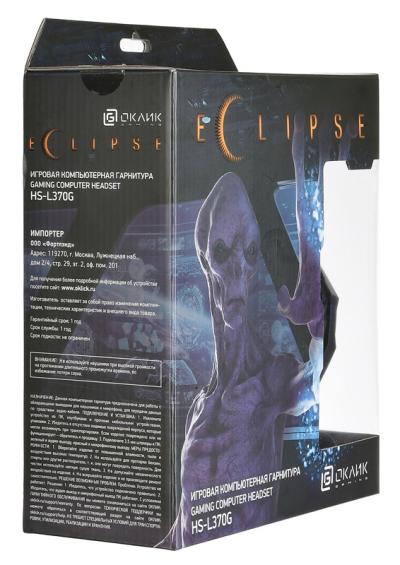 Наушники с микрофоном OKLICK HS-L370G ECLIPSE черный 1.9м мониторы — фото 11