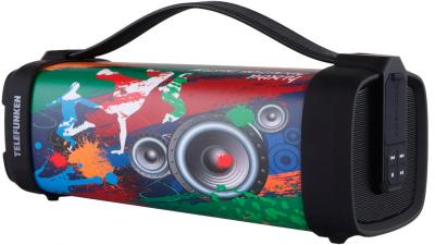 Портативная колонка TELEFUNKEN TF-PS1241B серый 12W 1.0 BT/USB 1500mAh (TF-PS1241B(КАРБОН))