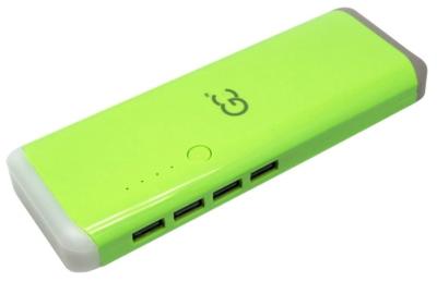 Мобильный аккумулятор GC  GP-10.0 GN (Green) 4 USB с LED фонариком — фото 1