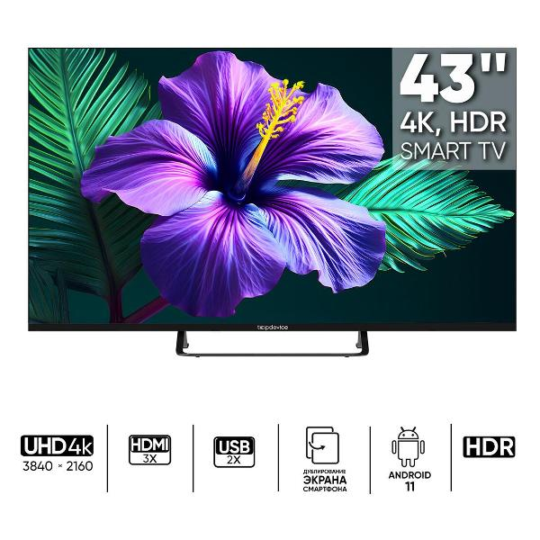 Телевизор LED TOPDEVICE TDTV43CS05F_BK FHD Smart (Android) черный — фото 2