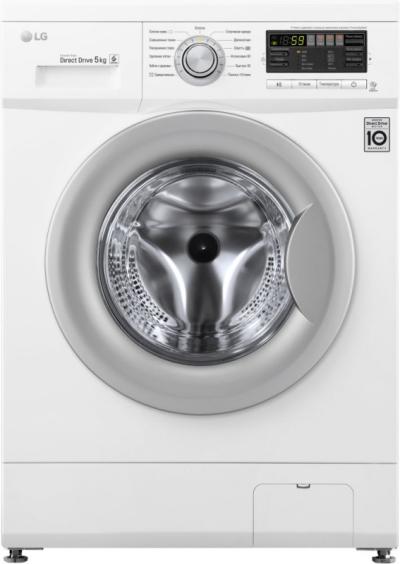 Стиральная машина фронтальная LG F10B8LD7 белый/серебро 5кг — фото 1