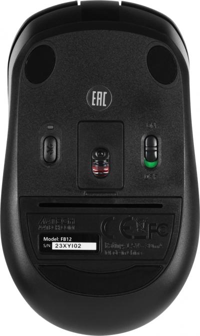 Мышь A4Tech Fstyler FB12 черный оптическая (1200dpi) беспроводная BT/Radio USB (3but) (FB12 BLACK) — фото 5