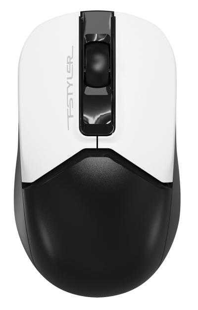 Мышь A4Tech Fstyler FG12 Panda белый/черный оптическая (1200dpi) беспроводная USB (3but) — фото 1