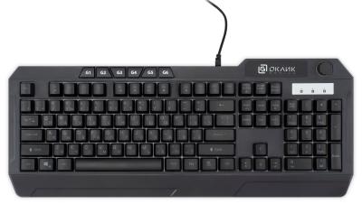 Клавиатура OKLICK 715G черный USB Multimedia for gamer LED (1680657) — фото 2