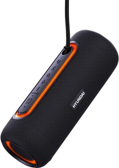 Портативная колонка HYUNDAI H-PS1021 черный/черный 25W 1.0 BT 10м 1500mAh — фото 2