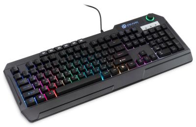 Клавиатура OKLICK 715G черный USB Multimedia for gamer LED (1680657) — фото 9
