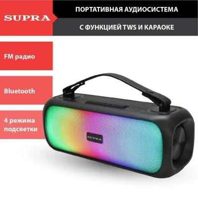 Портативная колонка SUPRA BTS-690 черный — фото 3
