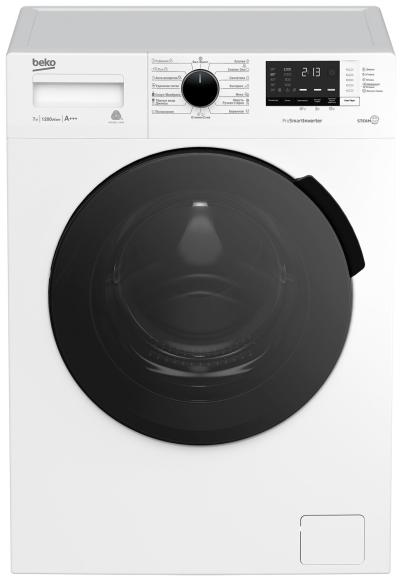Стиральная машина фронтальная BEKO RSPE78612W белый/черный (пар, инвертор) — фото 1
