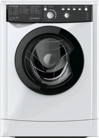 Стиральная машина фронтальная INDESIT EWSB 5085 BK CIS белый/черный — фото 1