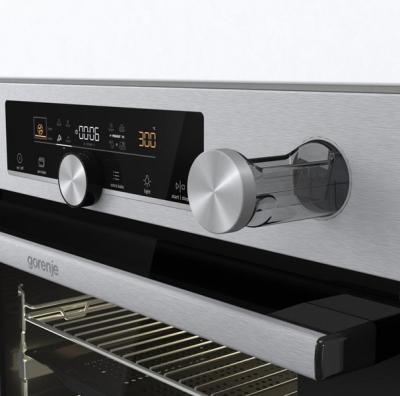 Духовой шкаф электрический GORENJE BPSA6747A08X нерж/черн (сенс.диспл, телескоп, пар, термощуп) — фото 5