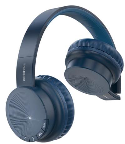 Наушники полноразмерные BOROFONE BO11 Maily, bluetooth, AUX, синий (6931474739254) — фото 2