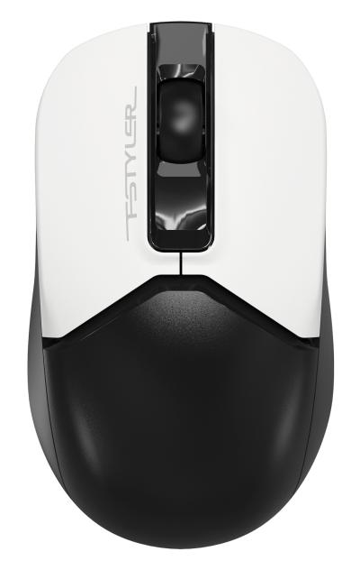 Мышь A4Tech Fstyler FG12S Panda белый/черный оптическая (1200dpi) silent беспроводная USB (3but) — фото 1