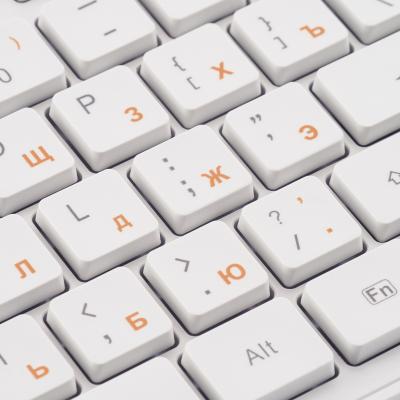 Комплект (клавиатура+мышь) OKLICK 240M, USB, беспроводной, белый — фото 16