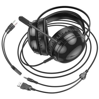 Наушники с микрофоном BOROFONE BO108 Flame, USB+Jack 3.5mm, цвет: черный (1/30) [6941991105913] — фото 3
